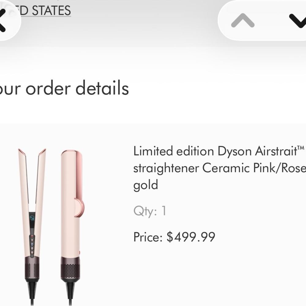 Dyson Airstrait Straightener - Pink and Gold